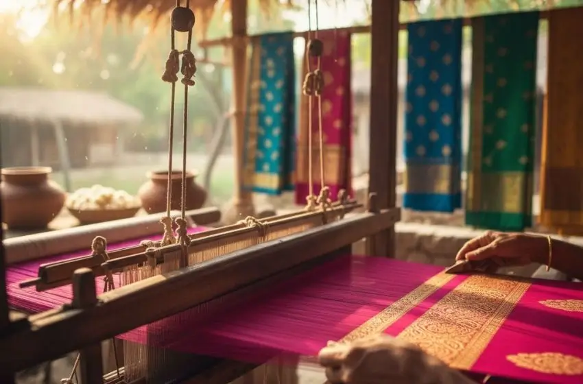 At the handloom